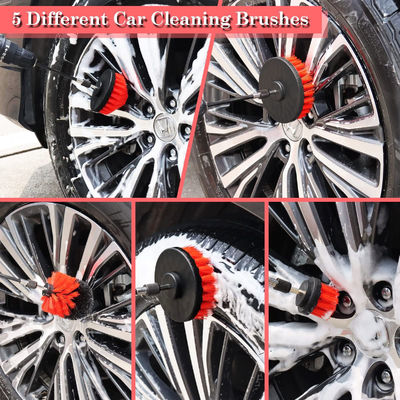 24 τεμάχια αυτοκινήτου λεπτομερή βούρτσας σετ πλύση κιτ με καθαριστικό τζελ για εσωτερικό εξωτερικό τροχούς πίνακα ελέγχου