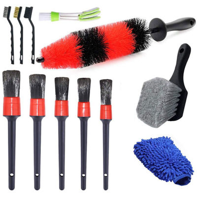 12PCS Αυτοκινητοκίνητο Λεπτομέρειες Βούρτσας Επενδύσεις καθαριστικό εργαλείο για ελαστικό Dashboard εσωτερικό εξωτερικό