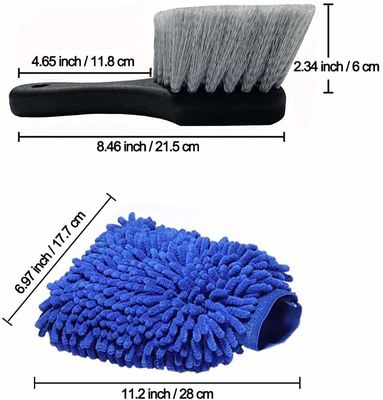 12PCS Αυτοκινητοκίνητο Λεπτομέρειες Βούρτσας Επενδύσεις καθαριστικό εργαλείο για ελαστικό Dashboard εσωτερικό εξωτερικό