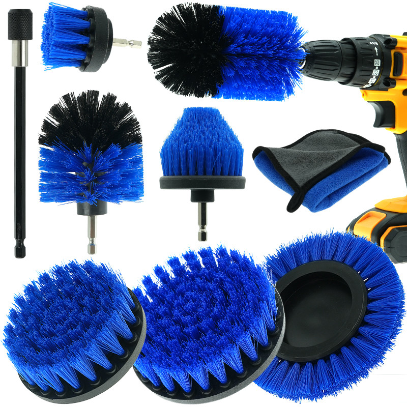 9PC Blue Grout Brush Drill Attachment Sponge τροχός αυτοκινήτου λεπτομέρειες