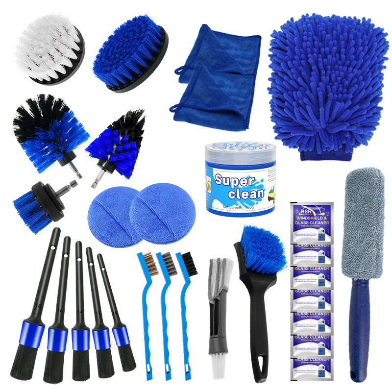 29 PCS Custom Logo Car Detailing Brush Set με εργονομικό σχεδιασμό